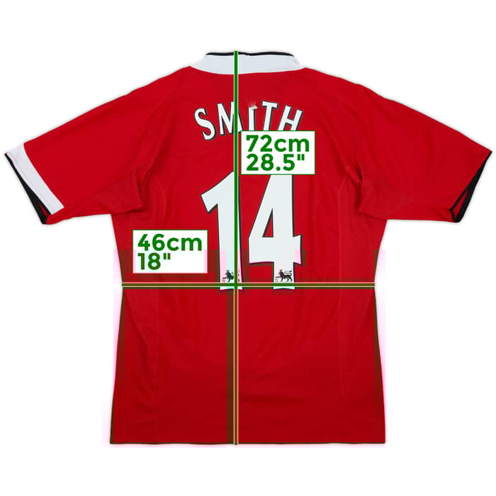 2004-06 Manchester United Home Shirt Smith #14 - 5/10 - (M)