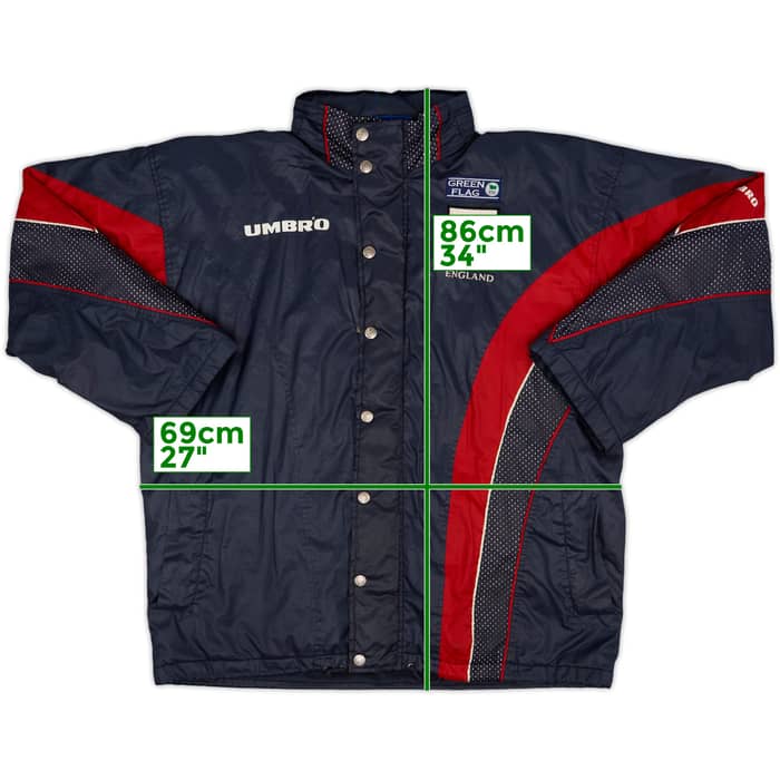 1998-00 England Umbro Padded Bench Coat - 8/10 - (L)