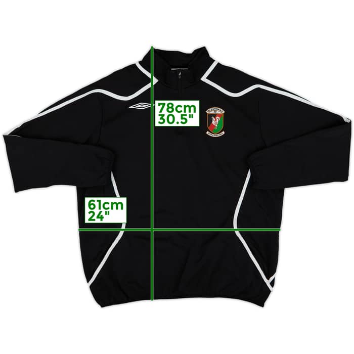 2007-08 Glentoran Umbro 1/4 Zip Drill Top - 6/10 - (XXL)