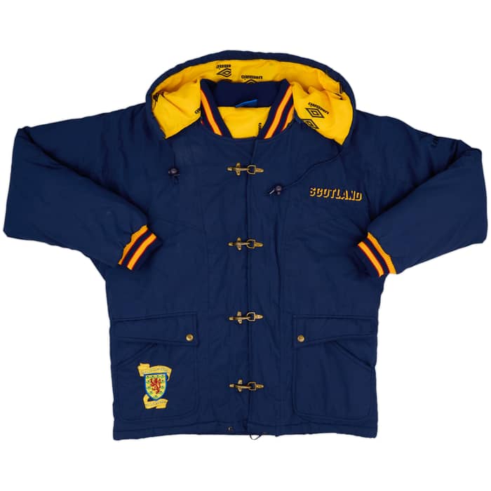 1990-92 Scotland Umbro Padded Hooded Bench Coat - 8/10 - (M)