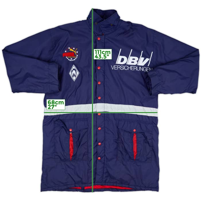 1994-95 Werder Bremen Player Issue Padded Bench Coat - 5/10 - (XXL)