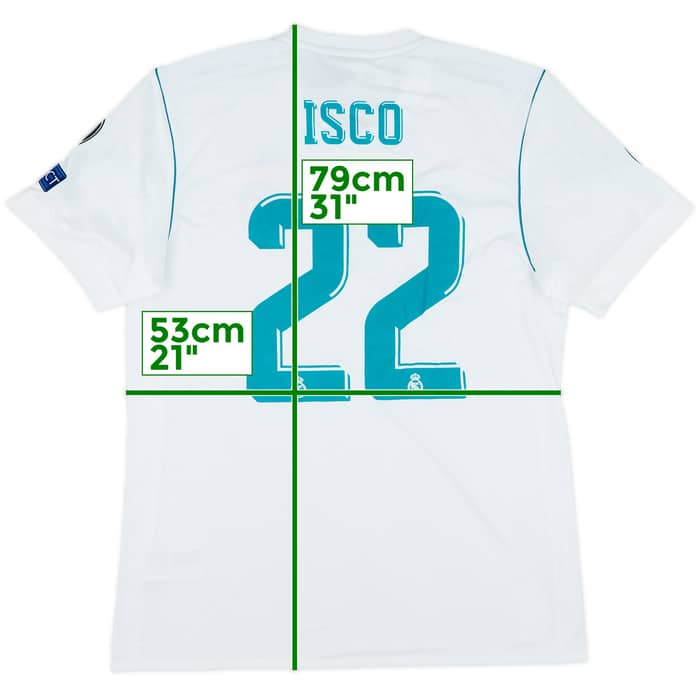 2017-18 Real Madrid Home Shirt Isco #22 (L)
