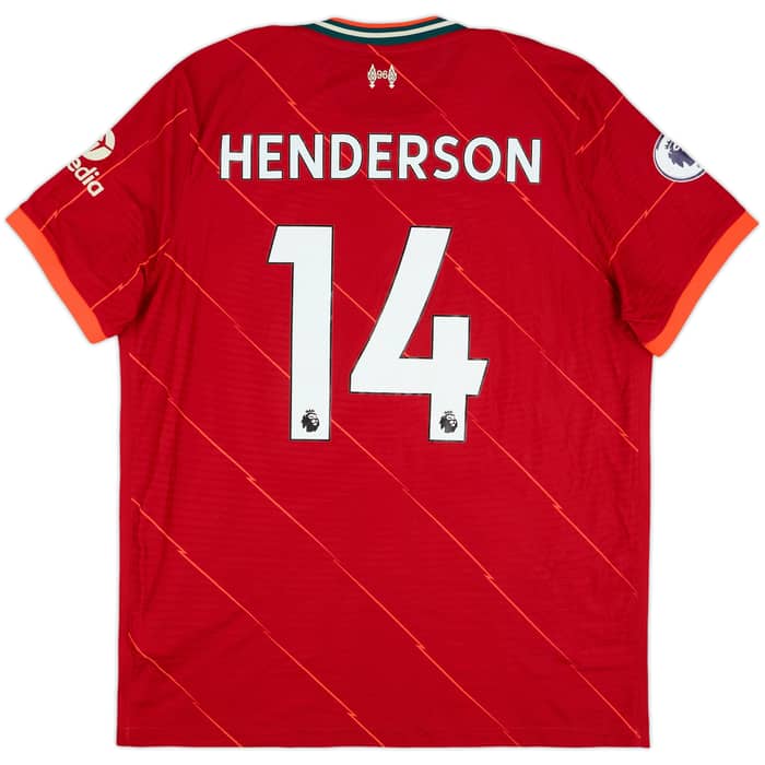 2021-22 Liverpool Authentic Home Shirt Henderson #14 - 8/10 - (XL)