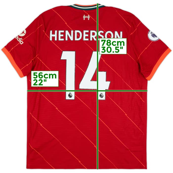 2021-22 Liverpool Authentic Home Shirt Henderson #14 - 8/10 - (XL)