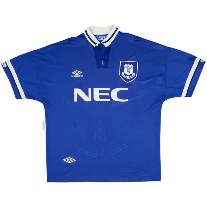 1993-95 Everton Home Shirt Ferguson #9 - 8/10 - (XL)