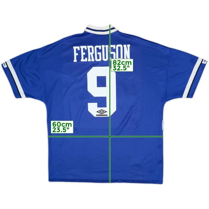 1993-95 Everton Home Shirt Ferguson #9 - 8/10 - (XL)