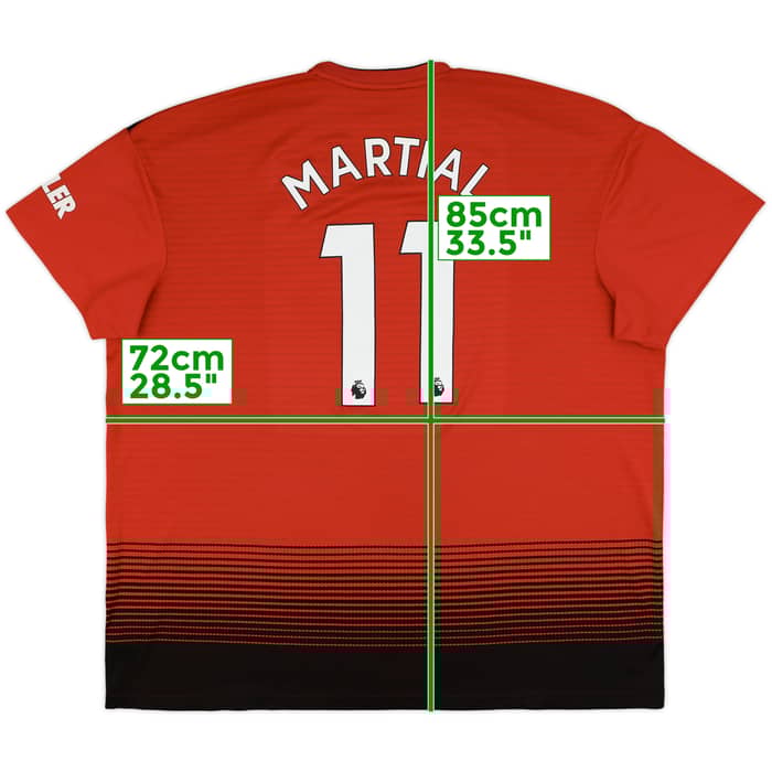 2018-19 Manchester United Home Shirt Martial #11 - 5/10 - (3XL)