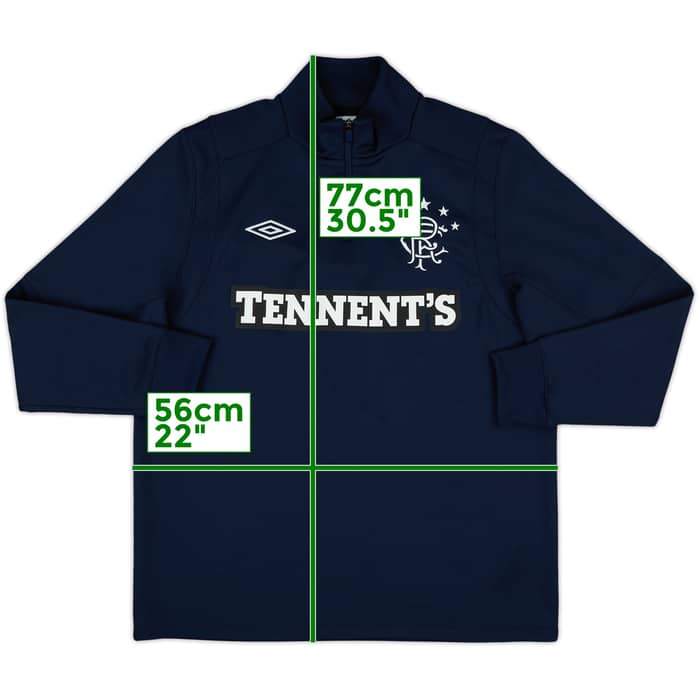 2011-12 Rangers Umbro 1/4 Zip Drill Top - 8/10 - (L)