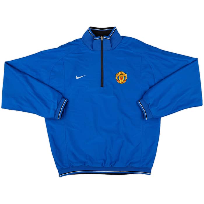 2002-03 Manchester United Nike 1/4 Zip Reversible Top - 8/10 - (L)