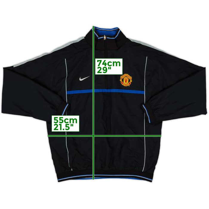 2002-03 Manchester United Nike 1/4 Zip Reversible Top - 8/10 - (L)