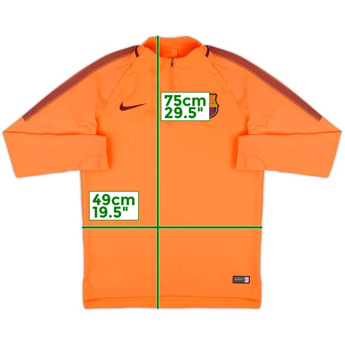 2017-18 Barcelona Nike 1/4 Zip Training Top - 7/10 - (M)