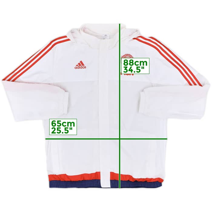 2015-16 Manchester United adidas Hooded Rain Jacket - 9/10 - (XXL)