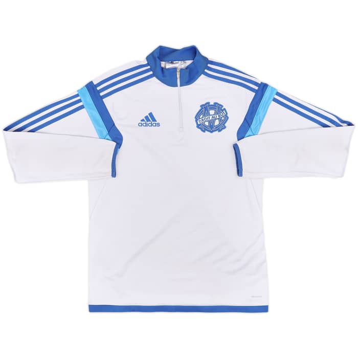 2014-15 Olympique Marseille adidas 1/4 Zip Drill Top - 6/10 - (XL.Boys)