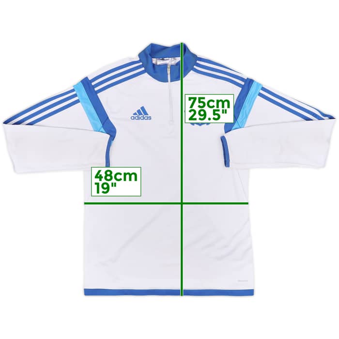 2014-15 Olympique Marseille adidas 1/4 Zip Drill Top - 6/10 - (XL.Boys)