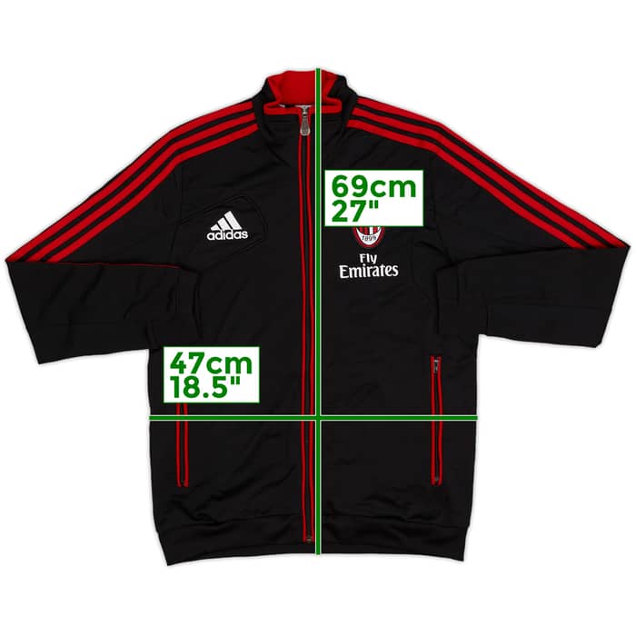 2012-13 AC Milan adidas Track Jacket - 8/10 - (L.Boys)