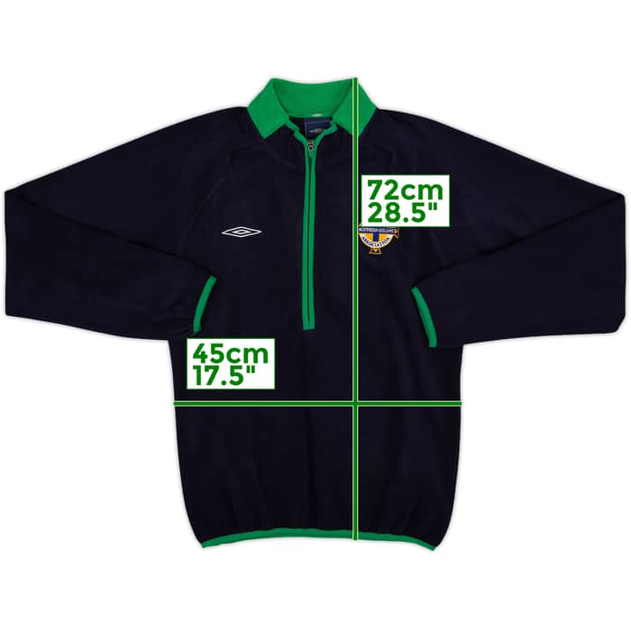 2007-09 Northern Ireland Umbro 1/4 Zip Fleece Top - 8/10 - (S)