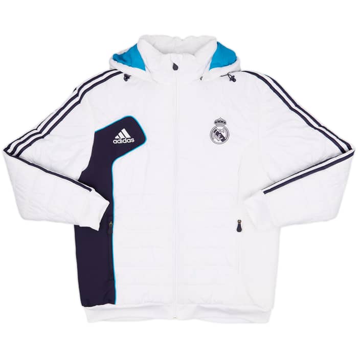 2011-12 Real Madrid adidas Padded Hooded Bench Coat - 8/10 - (L)
