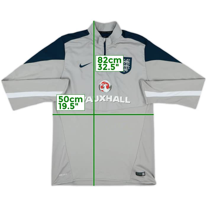 2014-16 England Nike 1/4 Zip Drill Top - 9/10 - (M)