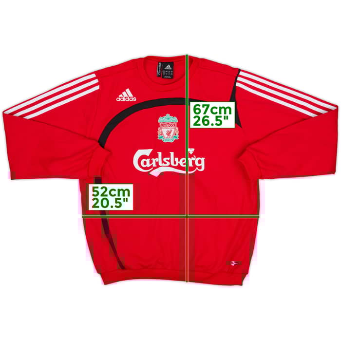 2007-08 Liverpool adidas Sweat Top - 10/10 - (M)
