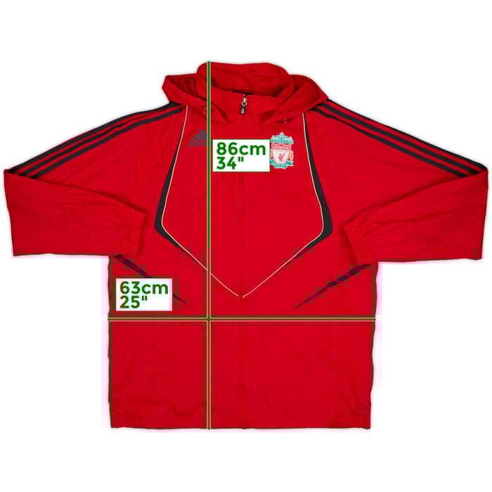 2009-10 Liverpool adidas Hooded Rain Jacket - 9/10 - (M/L)