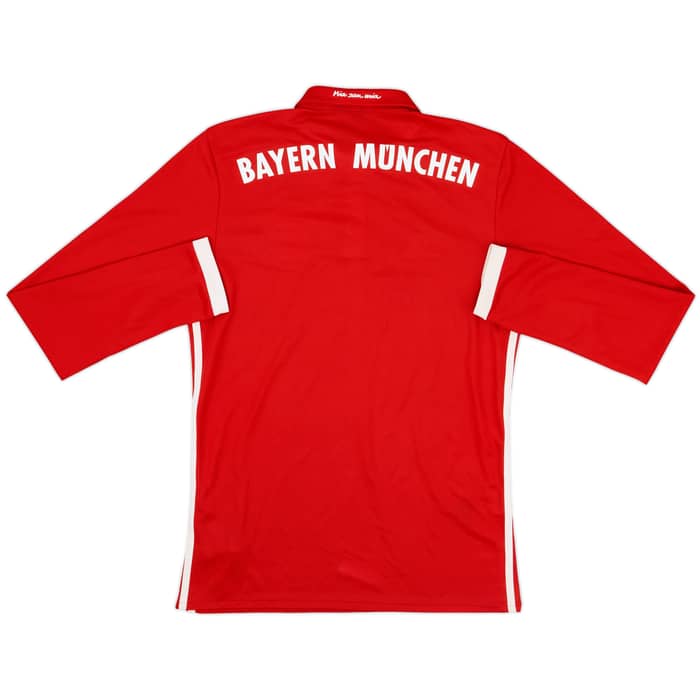 2016-17 Bayern Munich Home L/S Shirt - 8/10 - (S)
