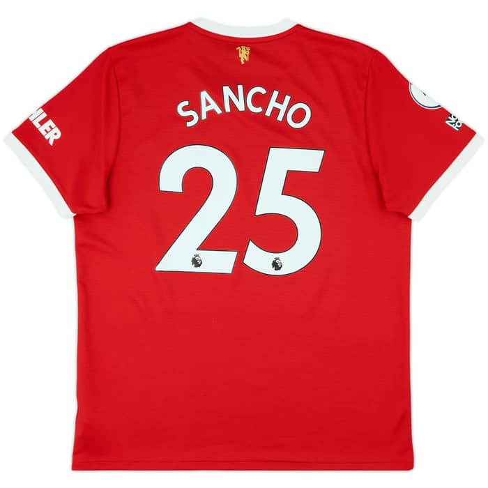 2021-22 Manchester United Home Shirt Sancho #25 - 7/10 - (XL)