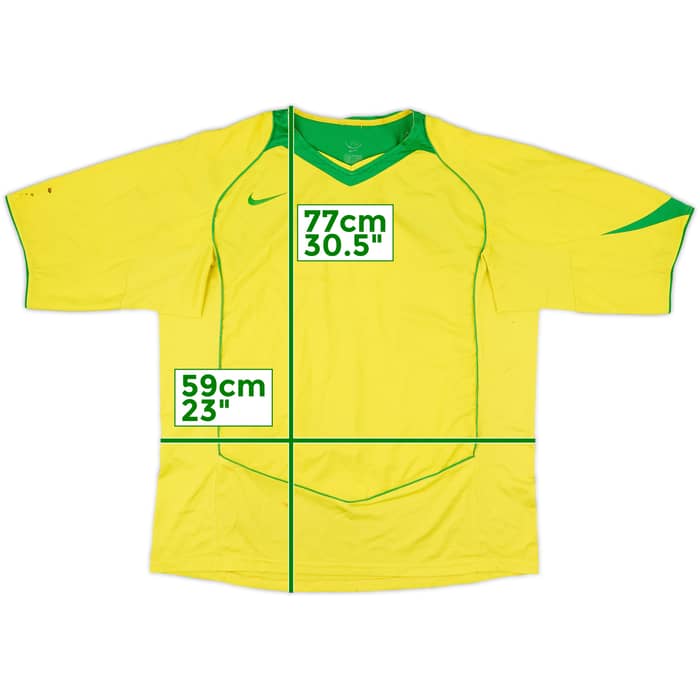 2004-06 Brazil Home Shirt - 5/10 - (XXL)