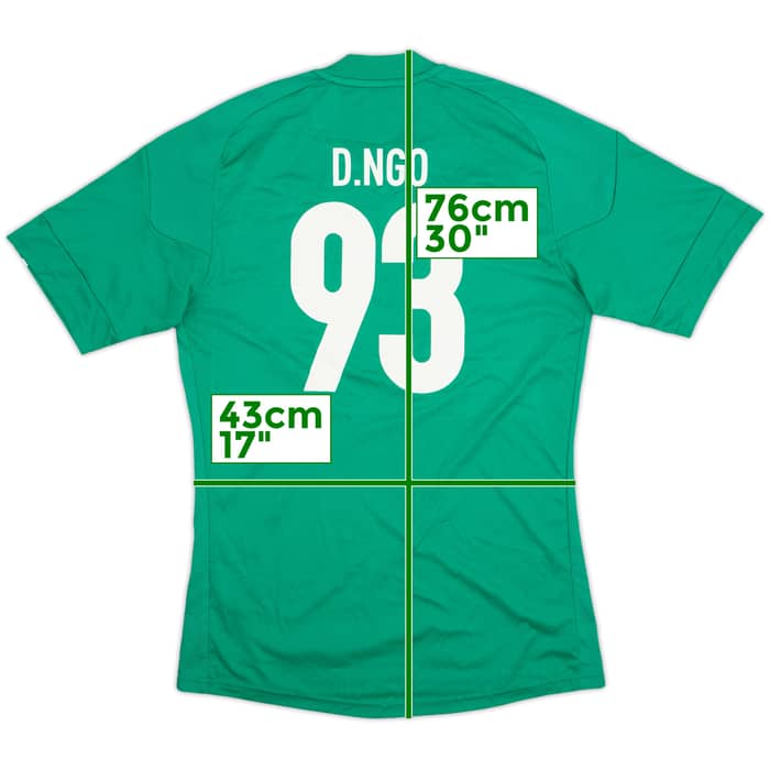 2010-11 adidas Template Shirt D.Ngo #93 - 9/10 - (S)