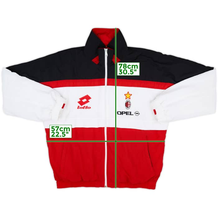 1995-96 AC Milan Lotto Track Jacket - 8/10 - (L)