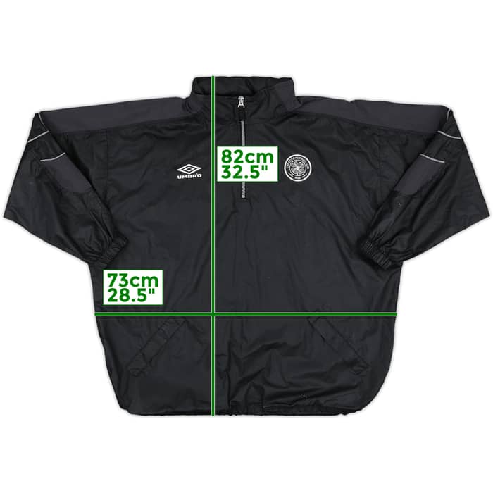 1998-99 Celtic Umbro 1/4 Zip Hooded Track Jacket - 5/10 - (XL)