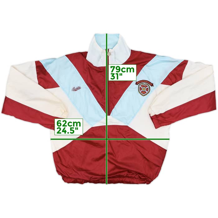 1990-91 Hearts Bukta 1/2 Zip Track Jacket - 9/10 - (XL)