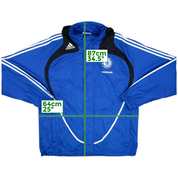 2008-09 Chelsea adidas Hooded Rain Jacket - 8/10 - (L/XL)