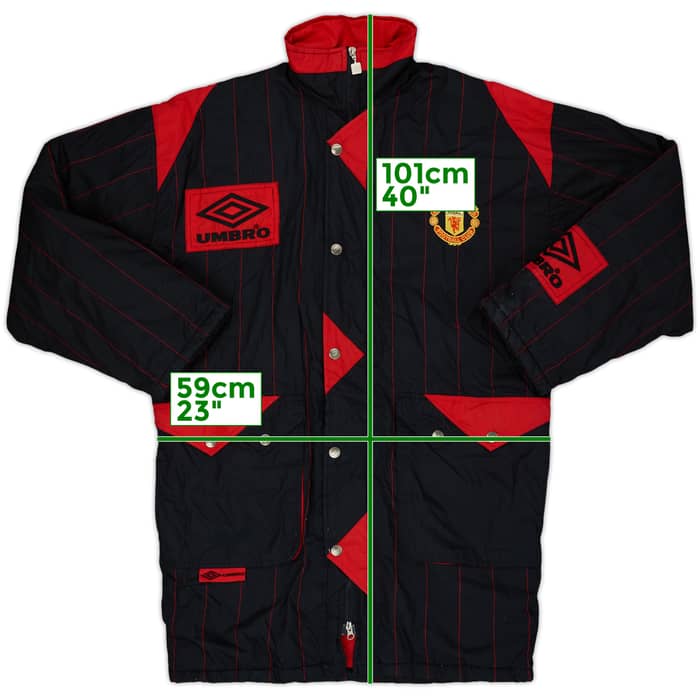 1994-95 Manchester United Umbro Padded Bench Coat - 8/10 - (S)