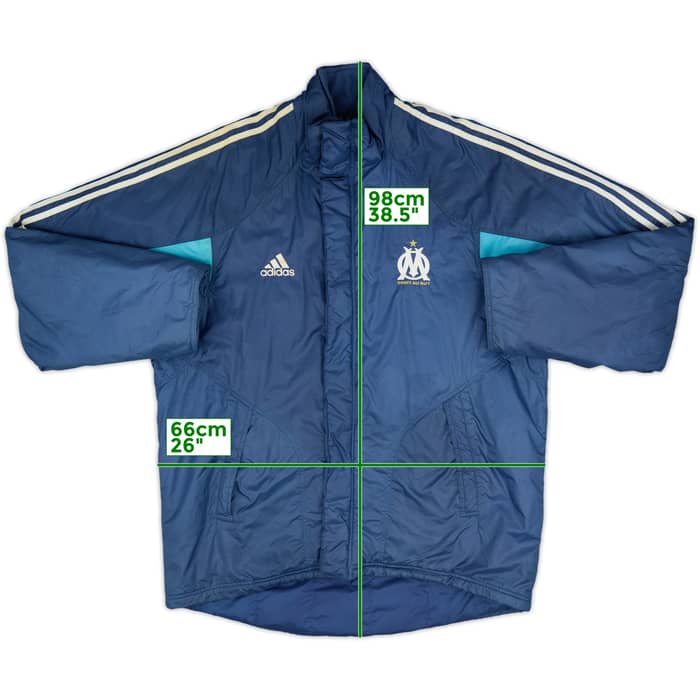 2004-05 Olympique Marseille adidas Padded Bench Coat - 8/10 - (L/XL)