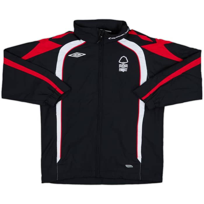 2007-09 Nottingham Forest Umbro Hooded Rain Jacket - 6/10 - (S.Boys)