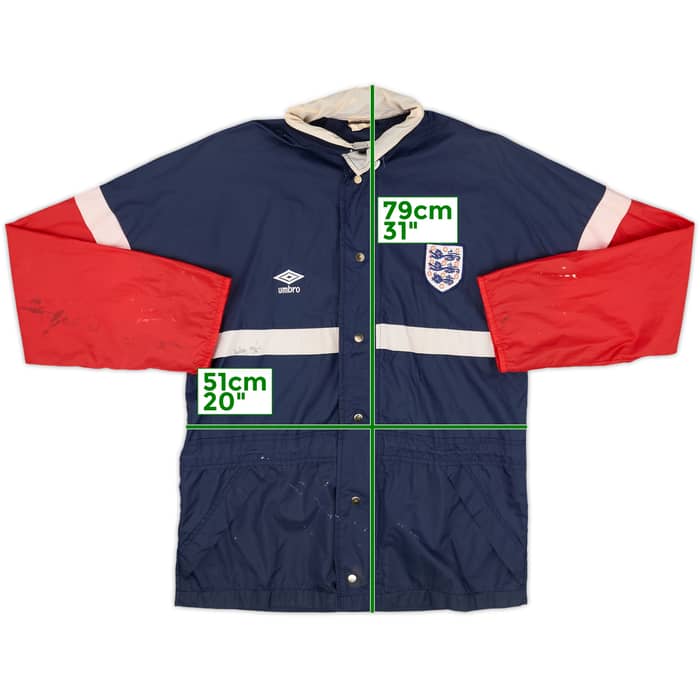 1987-90 England Umbro Hooded Rain Jacket - 6/10 - (XS)