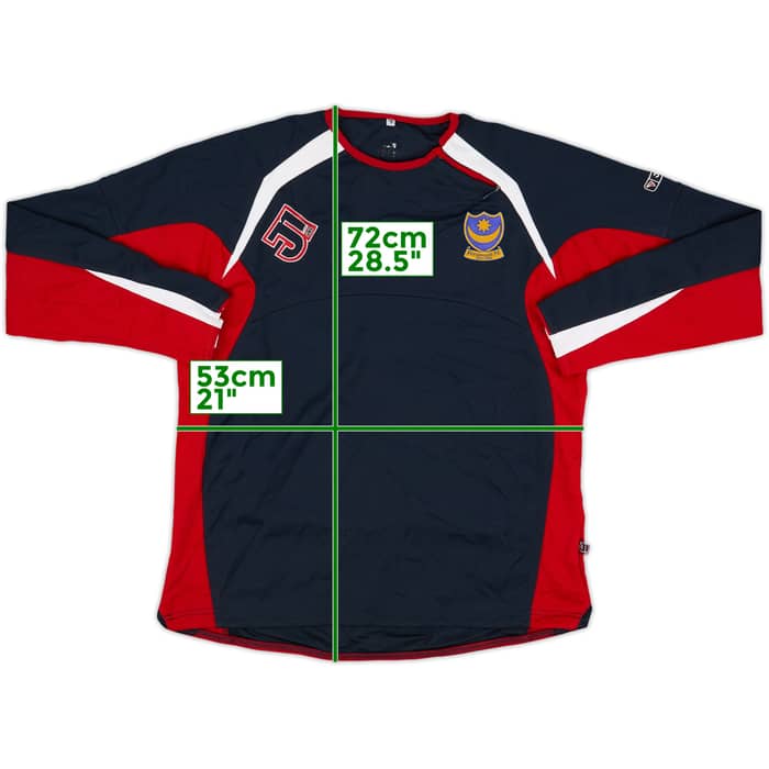 2005-07 Portsmouth Jako 1/4 Zip Drill Top - 8/10 - (M/L)