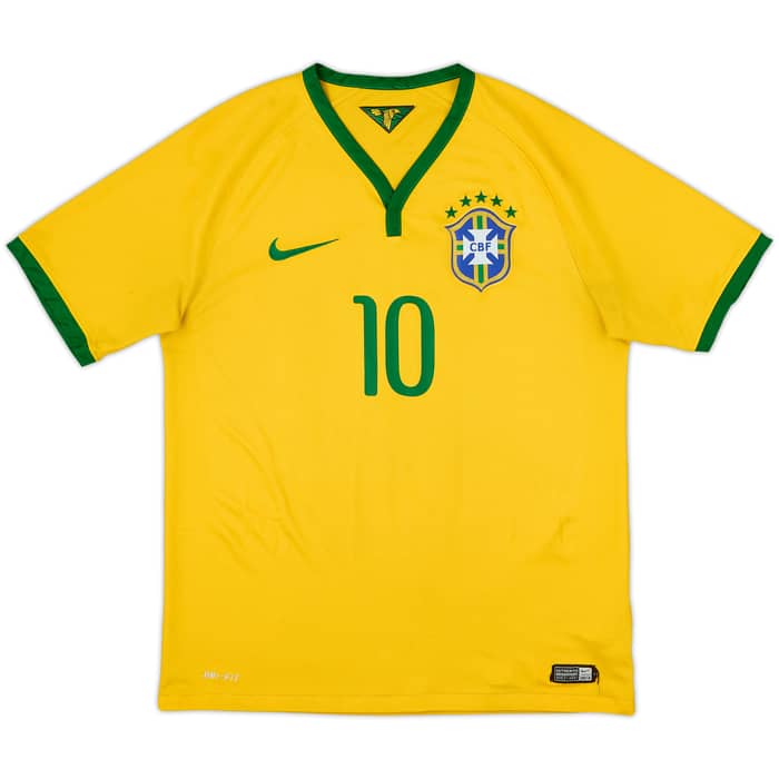 2014-15 Brazil Home Shirt Neymar Jr #10 - 5/10 - (M)