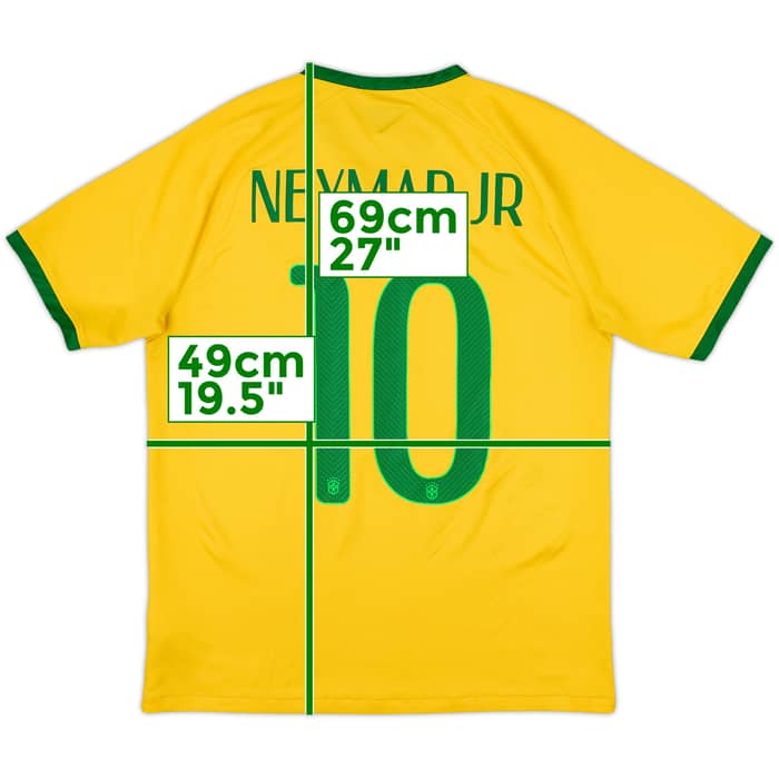 2014-15 Brazil Home Shirt Neymar Jr #10 - 5/10 - (M)