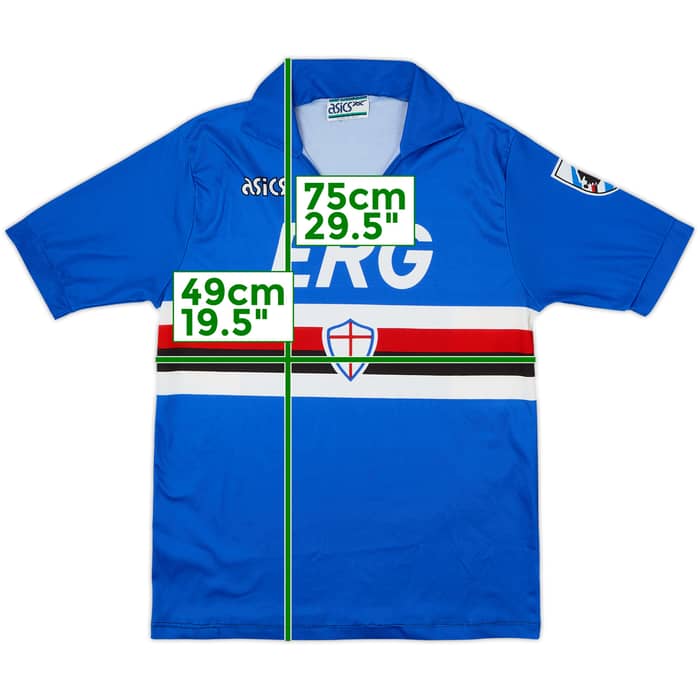 1990-92 Sampdoria Home Shirt - 6/10 - (M)