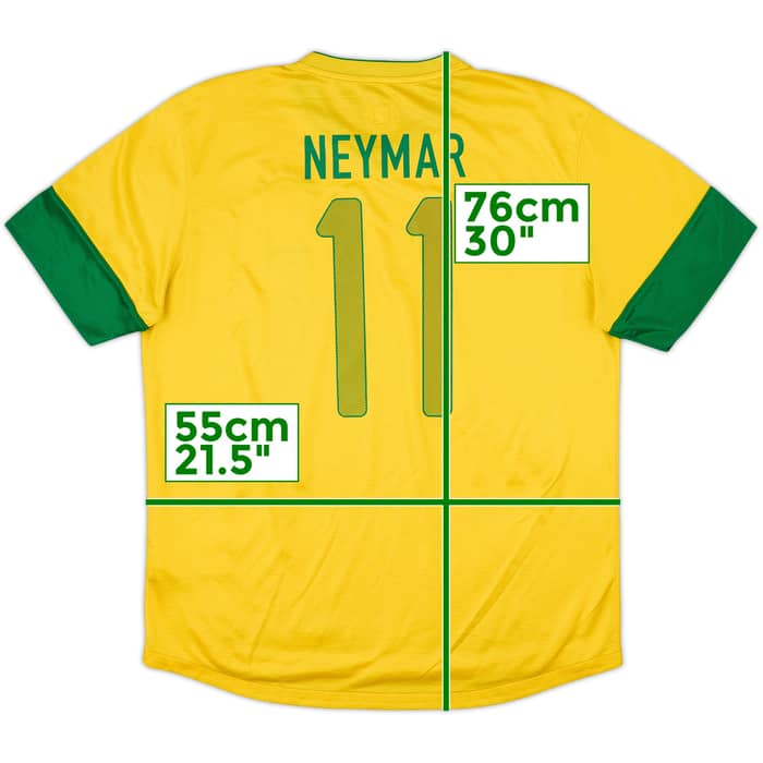 2012-13 Brazil Home Shirt Neymar #11 - 7/10 - (L)