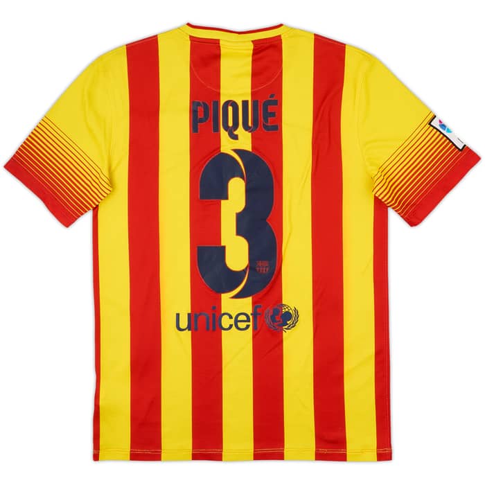 2013-15 Barcelona Away Shirt Pique #3 - 7/10 - (S)