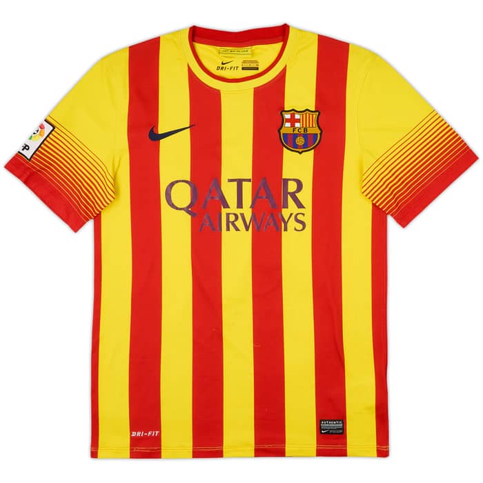 2013-15 Barcelona Away Shirt Pique #3 - 7/10 - (S)