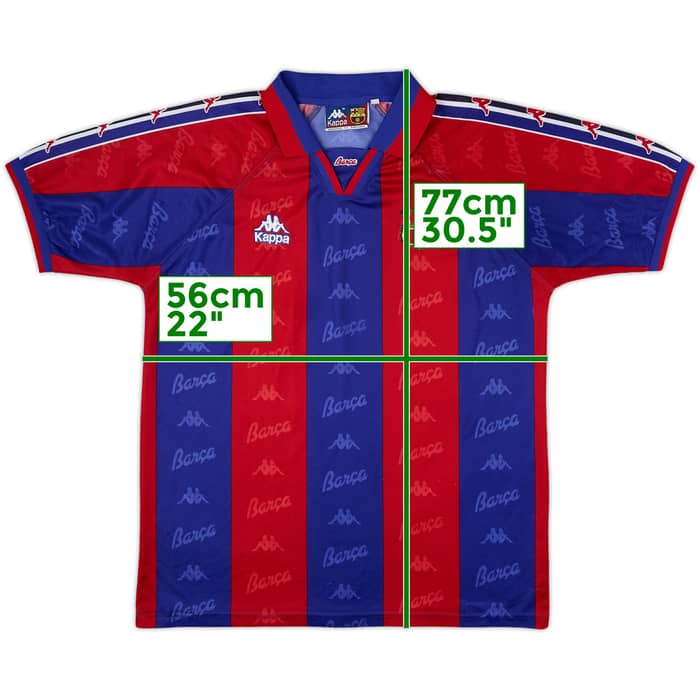 1995-97 Barcelona Home Shirt - 8/10 - (L)