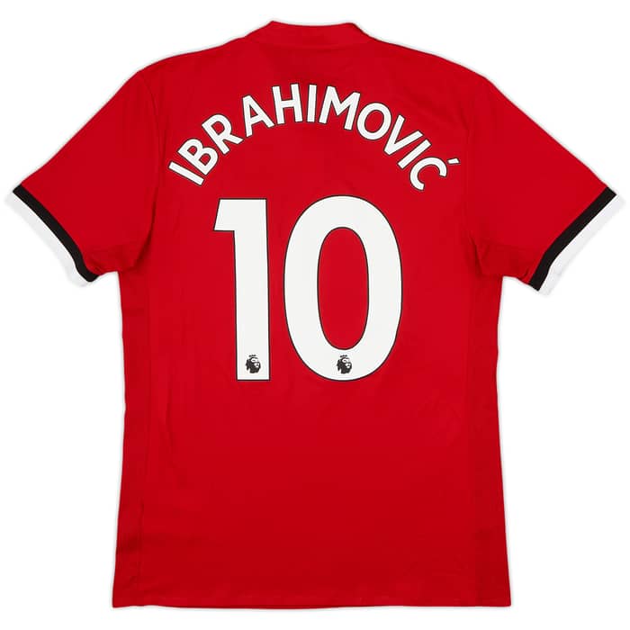2017-18 Manchester United Home Shirt Ibrahimovic #10 - 8/10 - (S)