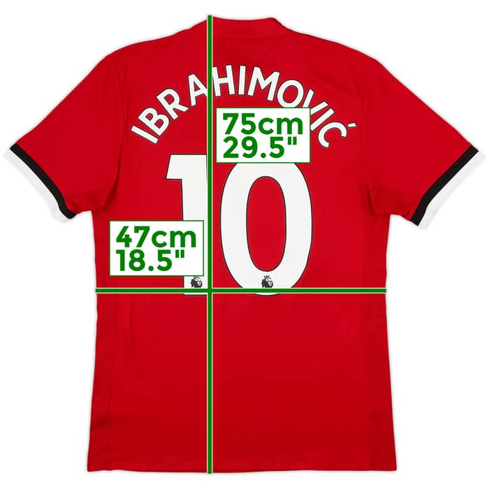 2017-18 Manchester United Home Shirt Ibrahimovic #10 - 8/10 - (S)