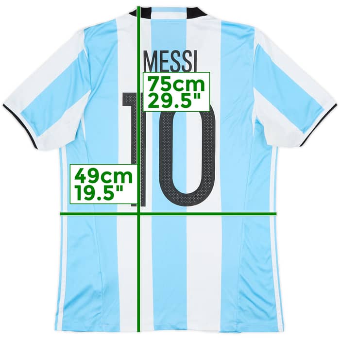 2016-17 Argentina Home Shirt Messi #10 - 7/10 - (M)