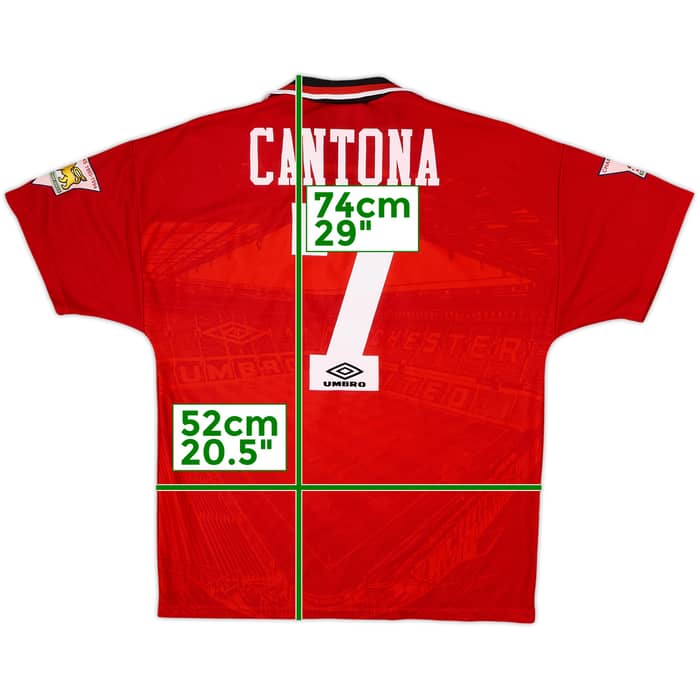 1994-96 Manchester United Home Shirt Cantona #7 - 8/10 - (M)