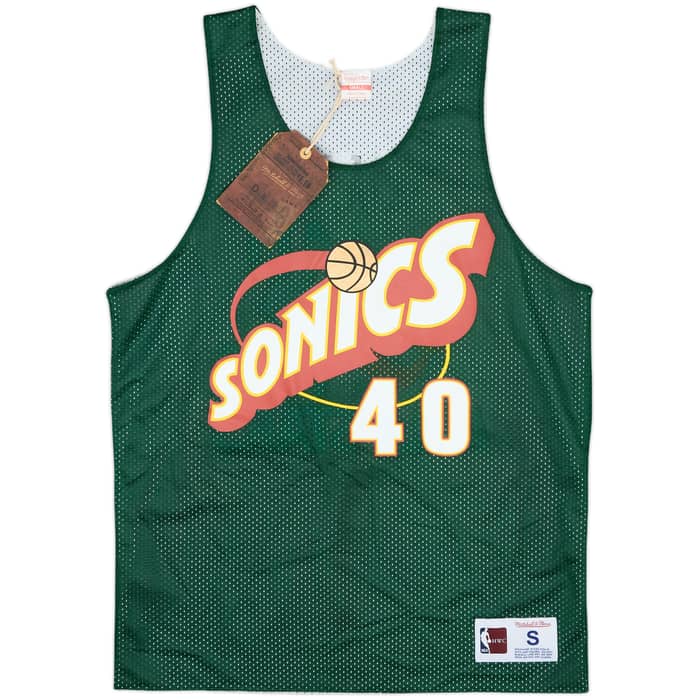 1996 Seattle SuperSonics/NBA All-Star Kemp #40 Mitchell & Ness Reversible Jersey (S)