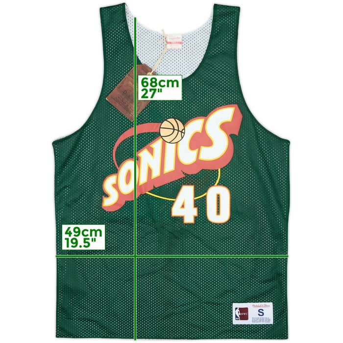 1996 Seattle SuperSonics/NBA All-Star Kemp #40 Mitchell & Ness Reversible Jersey (S)